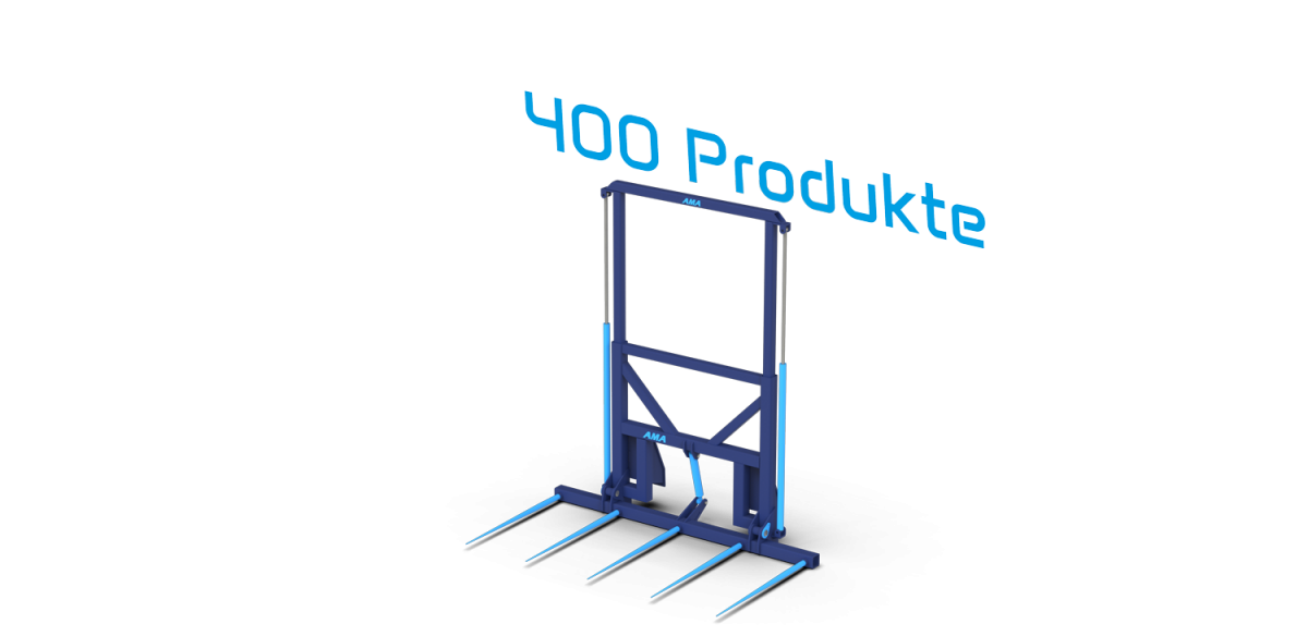 AMA Maschinen Quaderballengabel als Rendering